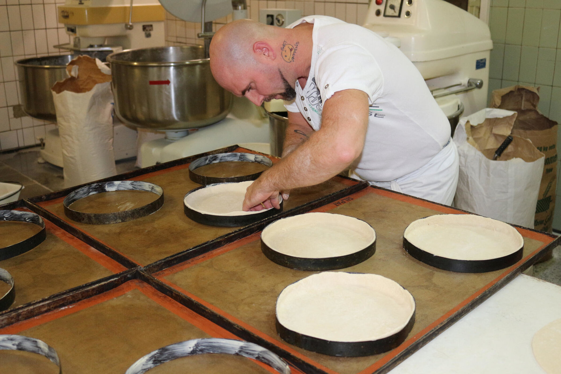Kuchenproduktion der Brotbäckerei Ingo Lauten