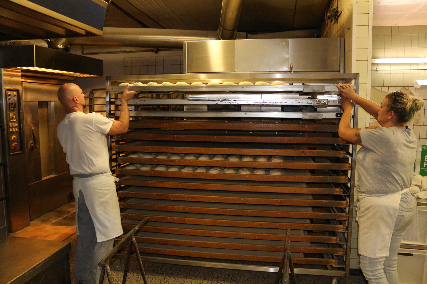 Ruhezeit für die Teiglinge der Brotbäckerei Ingo Lauten